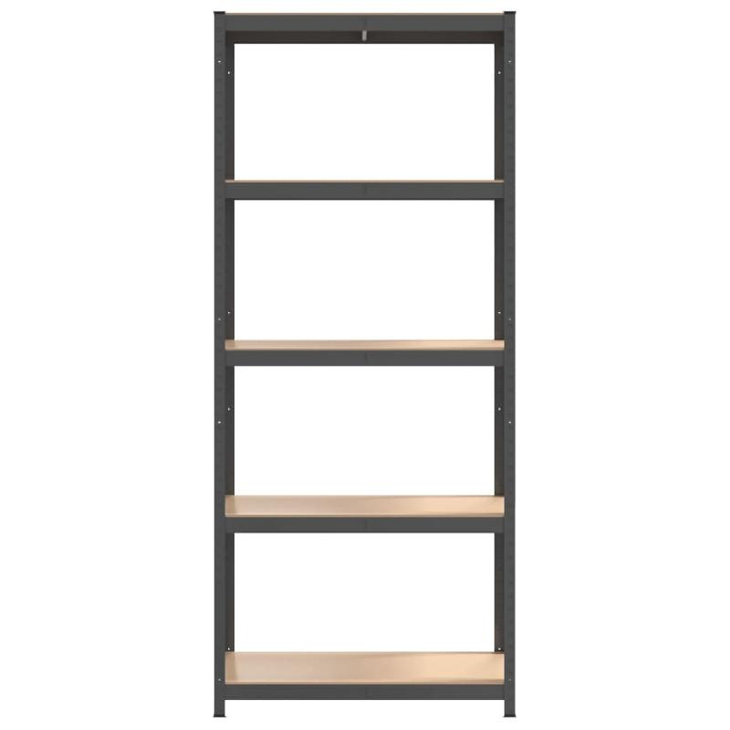 Vidaxl étagères à 5 niveaux 3pcs anthracite acier et bois d'ingénierie 152859_3