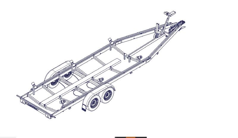 7m80-2m20 2x1350kg - 2700 kg - VLEMMIX - Remorque Porte-Bateau_3