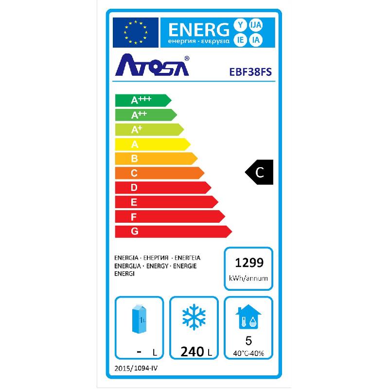 Armoire réfrigérée semi professionnelle négative 380L Ventilée INOX Atosa_3