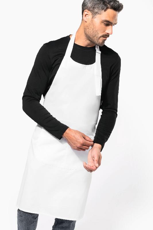 Tablier polycoton lavage haute température - Réf: K8010 - Kariban - 65% polyester / 35% coton - Lavage industriel 85°C_3