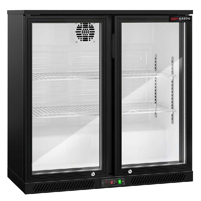Arrière-bar réfrigéré 2 portes battantes vitrées - 220 litres | BKTG2SN_3