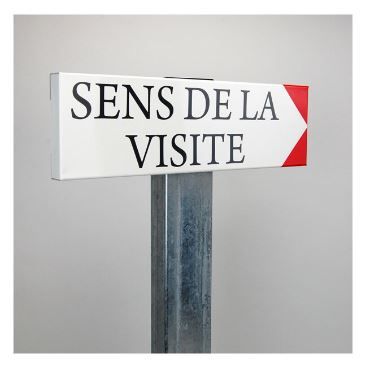 Pa0131 - Panneau d'enseigne alu plié pour poteaux - Sigma Signalisation - Ht 300mm x Lg 600mm_3