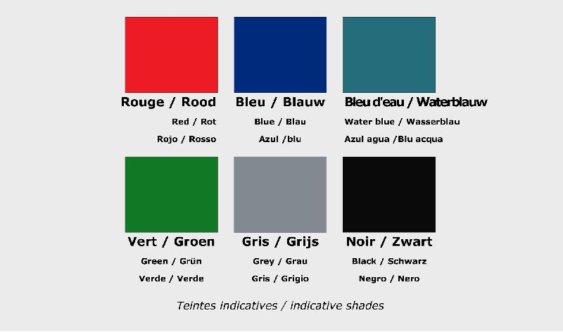 Panier couleur 34 litres à roulettes - Bleu d'eau_3