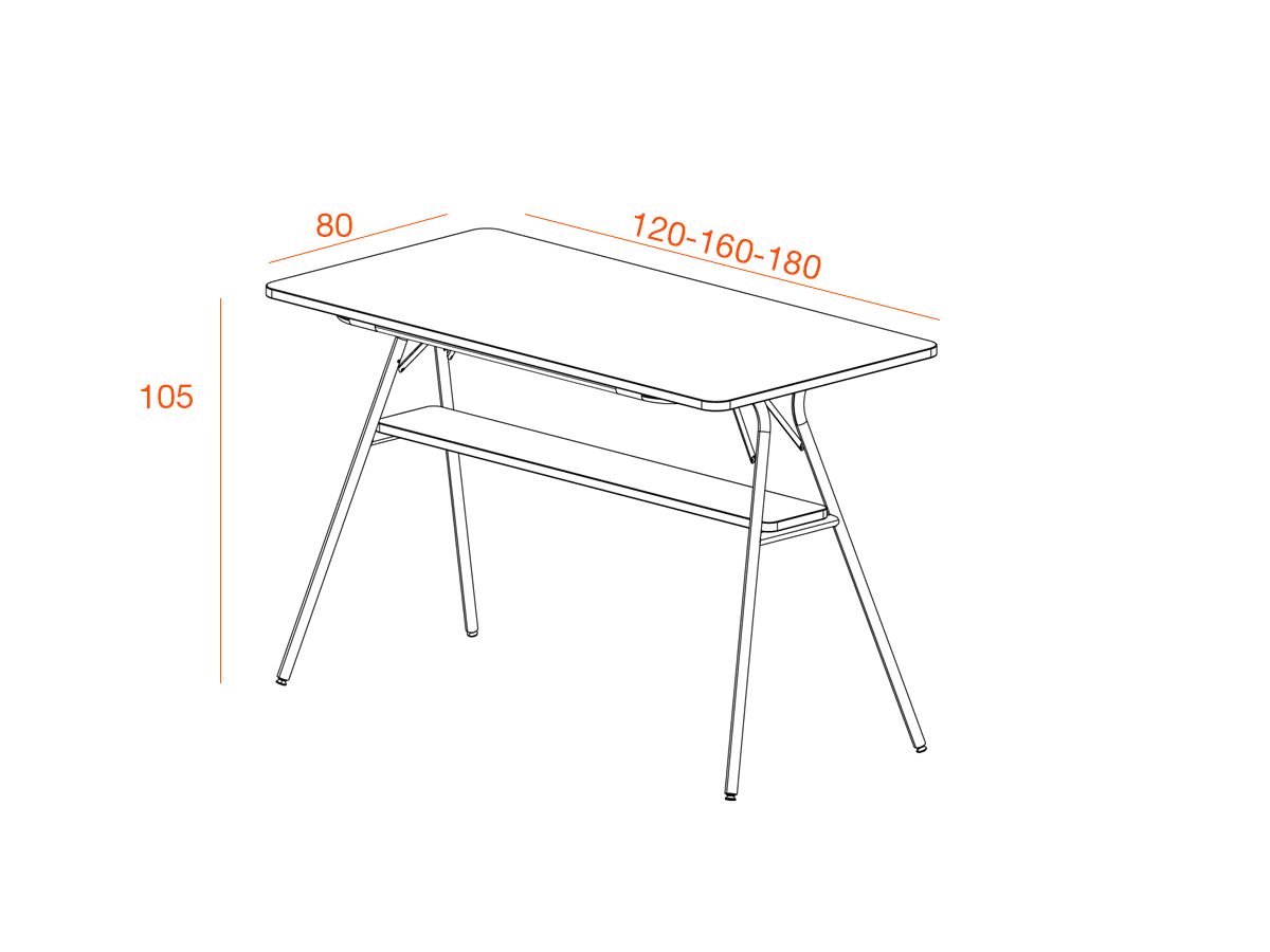 Table haute SIGNAL - Style industriel - Deskissimo - Plateau bois mélaminé - 4 à 6 personnes_3