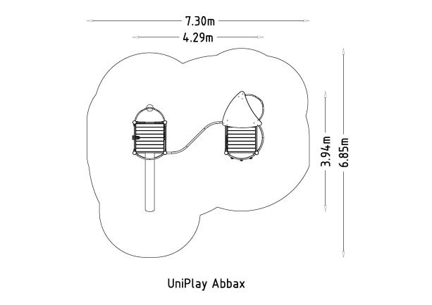 Structure multi-jeux 5 à 12 ans - Uniplay Abbax 8048383 - Poteaux et panneaux bois - Hags_3