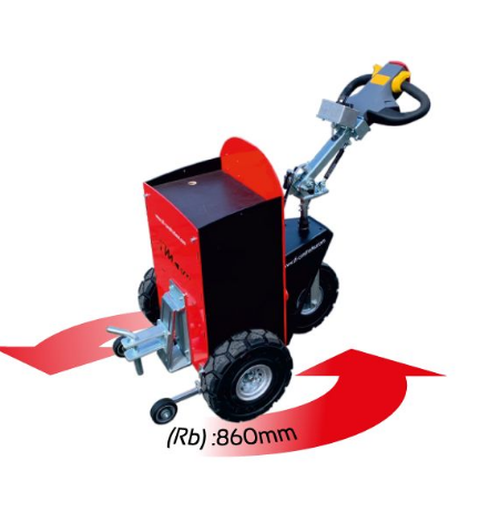 Timon articulé accompagnant iMOVE TA - Capacité de traction 1500 kg sur terrain plat - Moteur 24V / 800W - STI constructeur_3