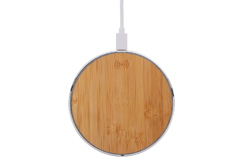 Chargeur rapide sans fil 15W - boîtier aluminium recyclé et bambou - câble USB inclus_3