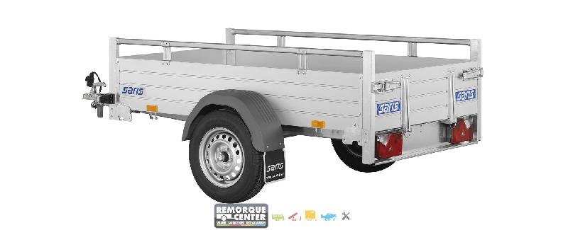 Remorque bagagère en aluminium - MCALU PRO - 1 essieu - PTAC : 500/600/750 Kg - 205 x 113 cm - Référence 43720 - Saris_3