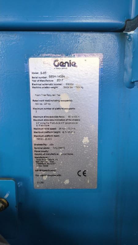 Nacelle telescopique GENIE s85 occasion_3