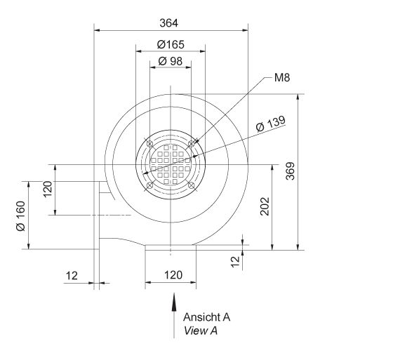 Ventilateur moyenne pression avec résistance élevée à la corrosion
