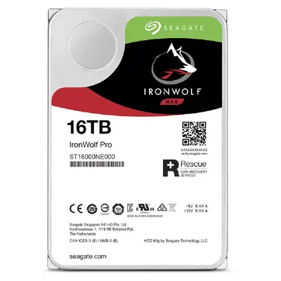 Seagate IronWolf Pro ST16000NT001 disque dur 16 To 7200 tr/min 256 Mo 3.5