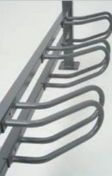 Support vélos de 3 places en acier à faible encombrement au sol avec rangement épi - LIGNE CONVIVIALE_3