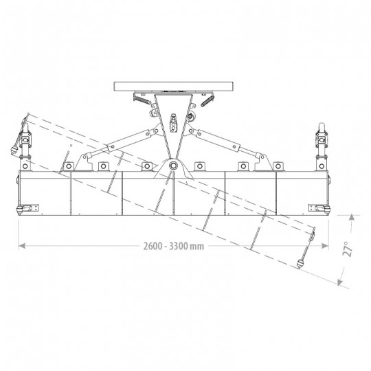 Lame à neige droite hydraulique Série Lourde - robuste, inclinable à 30° - pour chargeuses et tracteurs_3