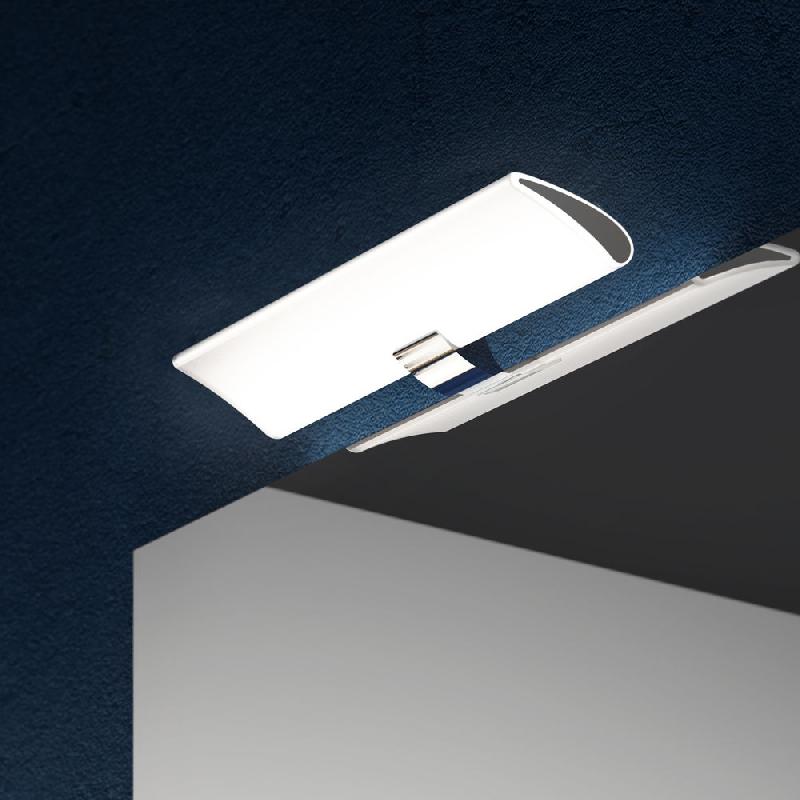 Spot LED pour miroir de salle de bain Aries - AC 230V 50Hz - Finition chromée - IP44 - 599 lm - Blanc froid 5700K_3