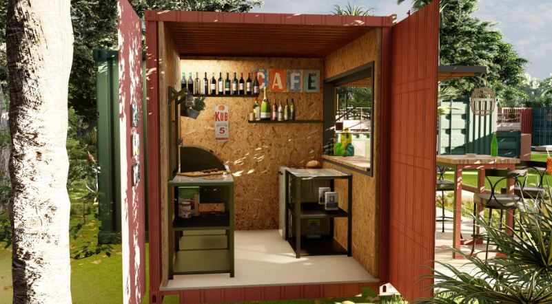 Solution de cuisine extérieure en container personnalisable