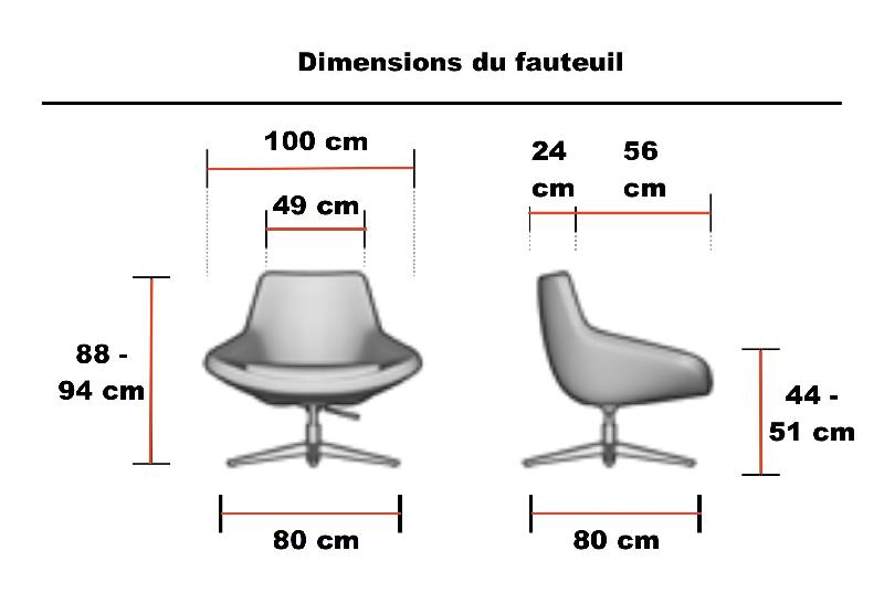 Fauteuil Lounge pivotant Storn - Mobel linea. - Bleu, Standard_3