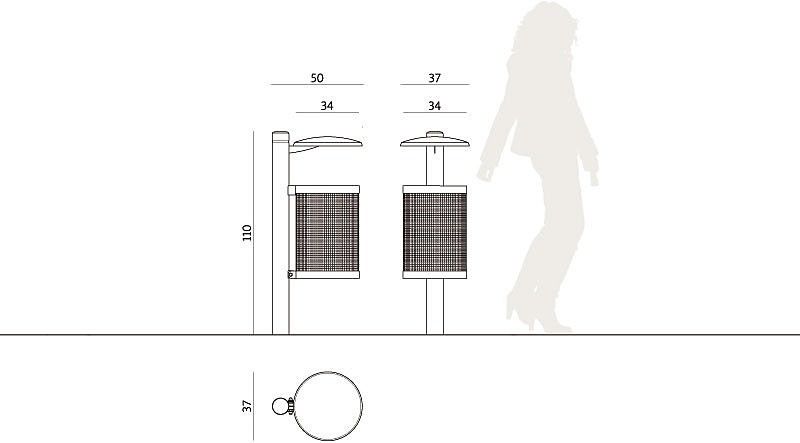 Poubelle publique - 003230 York Komserwis - 35 L - Design Marta Dworak_3