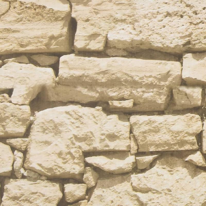 Vidaxl écran d'intimité de jardin aspect pierre grossière beige pvc 4005542_3