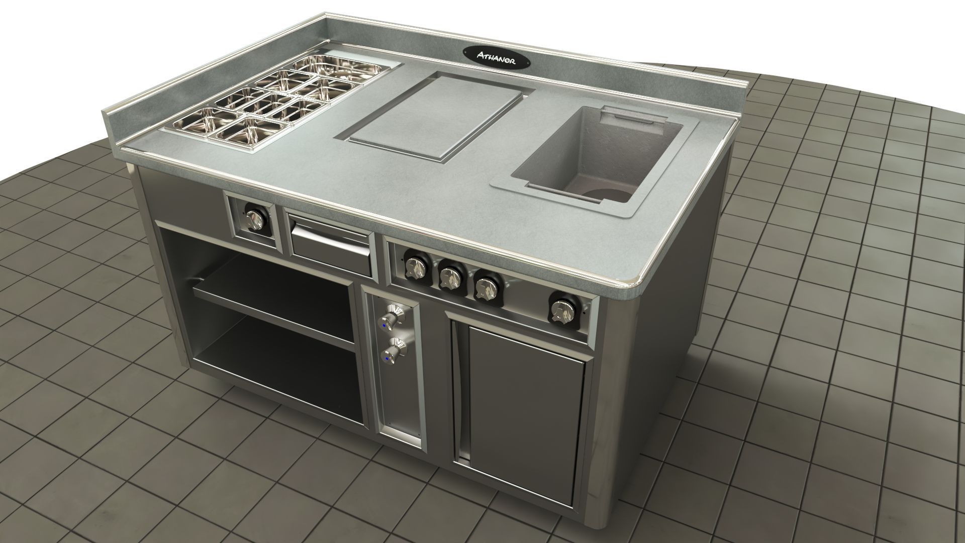 Fourneau professionnel sur mesure 100% électrique - éléments de cuisson et finitions personnalisables_3