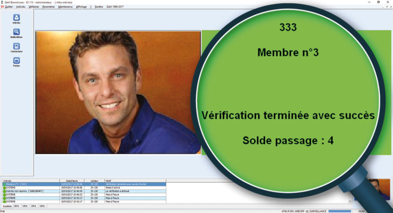 Logiciel de contrôle d'accès biométrique aux clubs de sport - BiomAccess Club - Zalix - Gestion des adhérents, portes et plages horaires_3