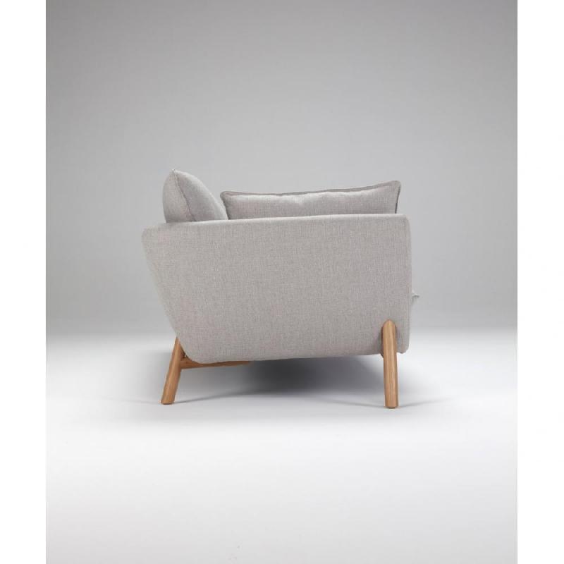 Canapé HOME 3 places - Gris clair - Piétement en chêne massif verni clair - Design scandinave_3