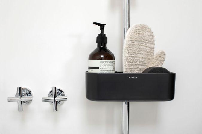 Serviteur de douche -Dark Grey Brabantia ReNew - Rangement pratique et compact pour vos produits de douche_3