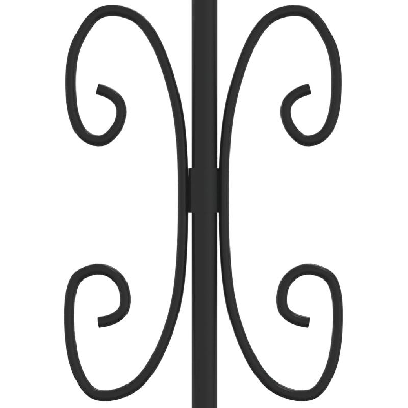 Vidaxl clôture de jardin avec sommet de lance noir 165 cm 151086_3