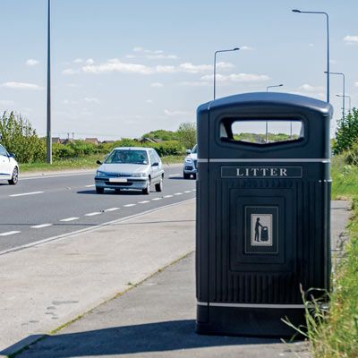 Jubilee - poubelle publique Glasdon - 240 litres - haute capacité et sécurité_3