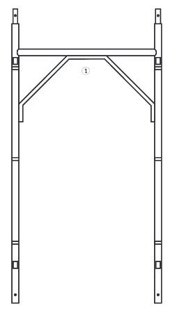 Échafaudage autorisé pour des charges de construction jusqu'à 300 daN/m².