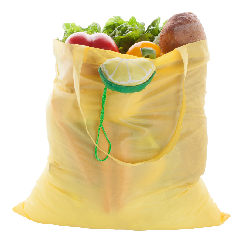 Sac shopping pliable - forme de fruit - polyester 170T - couleur jaune - 30g_3