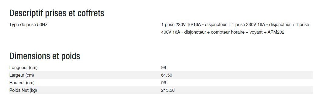 Diesel 6500 ta silence avr c5 groupe électrogène - kohler - puissance max (kw) 5.20_3