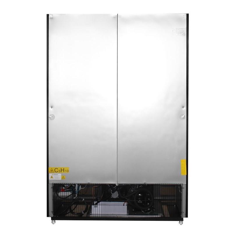Vitrine réfrigérée négative avec caisson lumineux Série G 920L noire | Polar - GH429_3