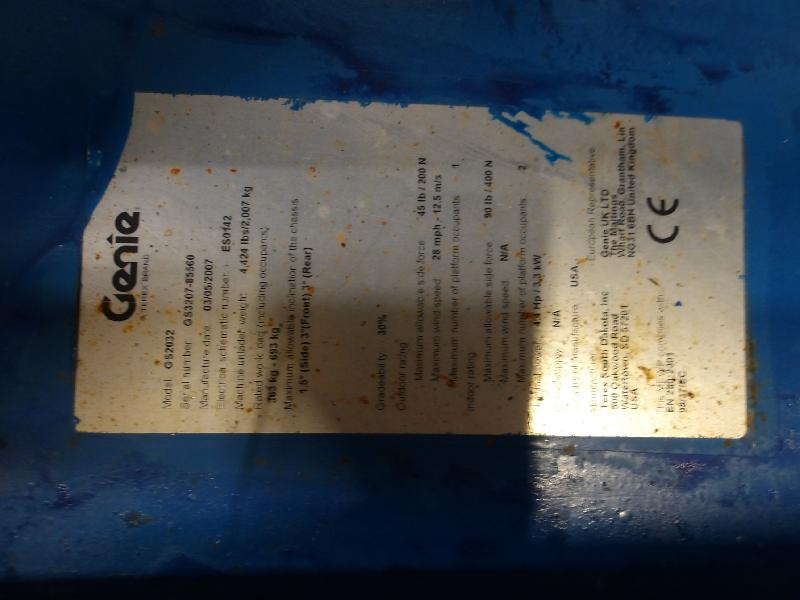 Nacelle ciseaux GENIE gs2032 occasion_3