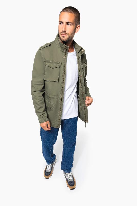 Veste safari homme - Réf: K6164 - 100% coton, coupe droite et construction twill - Marque Kariban_3