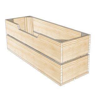 Bh2-pi54 - caisses en bois - SIMPLY A BOX - L18 x H20 x P54 cm - Bac de stockage incliné à 25°_3