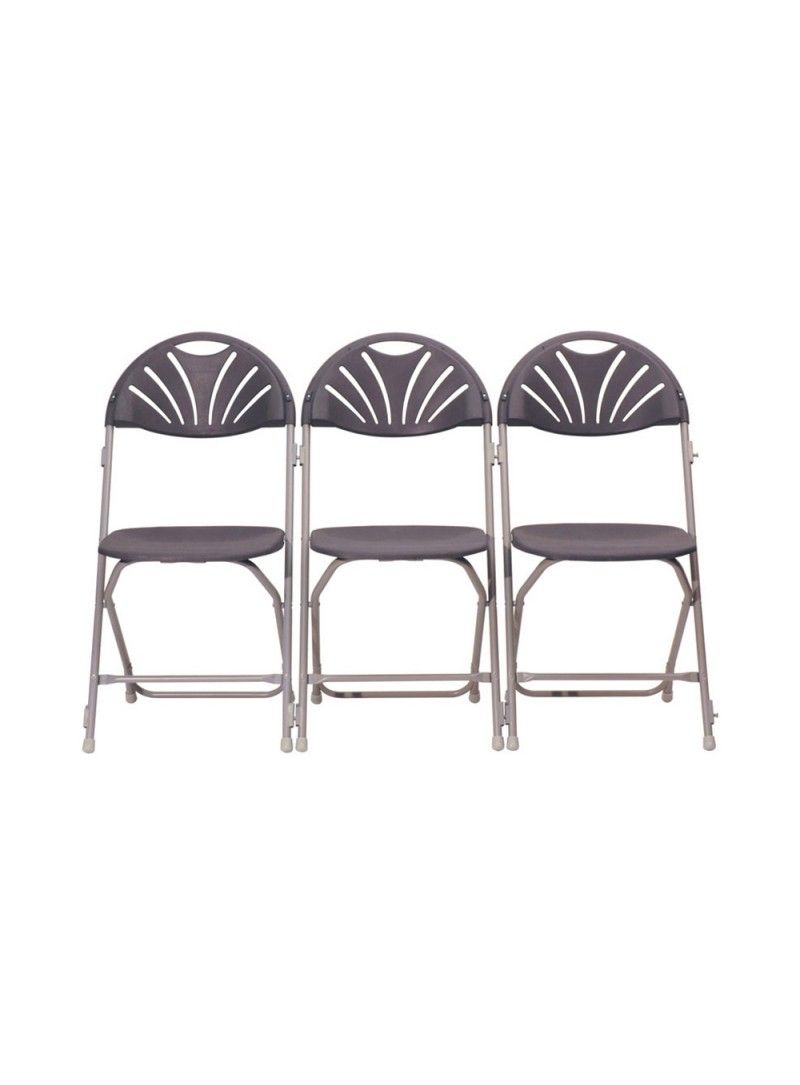 Erica - chaise pliante extérieur et empilable en plastique - gris/gris - Vif Furniture_3