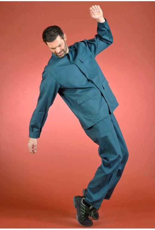 Veste retardateur de flamme réf. 610*pro - 100% coton traité FR - multipoches x4 - normes ISO 11611 & 11612_3