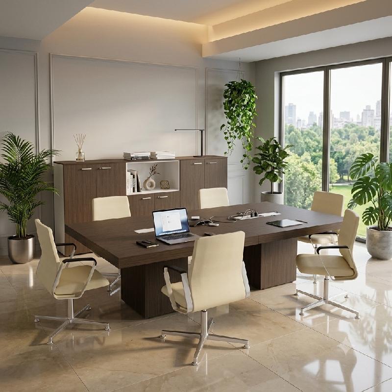 Table de réunion T45 8 - 10 personnes- Quadrifoglio - 280, Eucalyptus 53_3