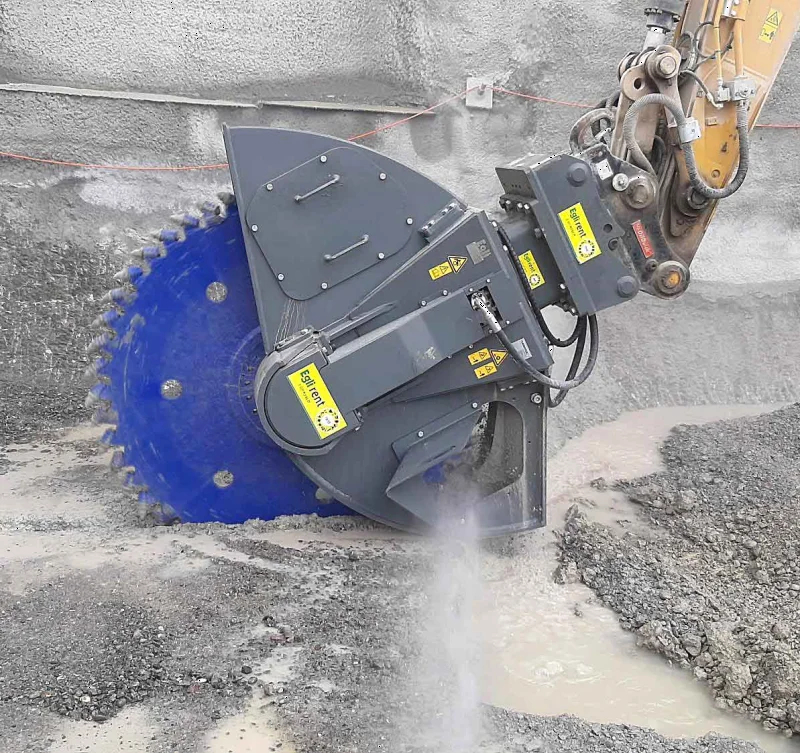 Trancheuse de fouille hydraulique à roue - double moteur pour roches jusqu'à 120 MPa - Utilisation sous l'eau jusqu'à 30 m_3