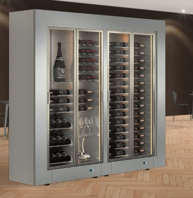 Vitrines à vins modulaires pour exposition et conservation - Large gamme de combinaisons et finitions_3