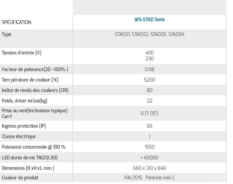 Projecteur de stade LED - éclairage vertical longue distance avec options sans fil ou câblées - WS-STAD GEN6_3
