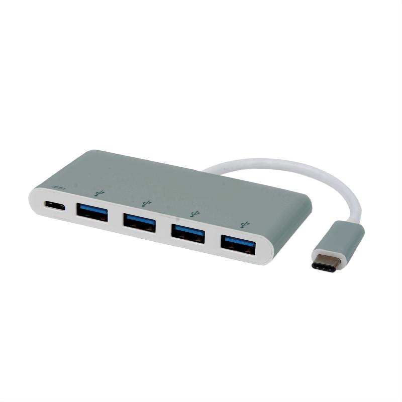 ROLINE Hub USB 3.2 Gen 1, 4 ports, type C, 1 port PD_3