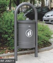 Corbeille SAINTONGE 40 litres personnalisable - 4 pommeaux décoratifs au choix - Ligne PROVINCE_3