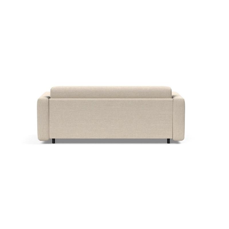Innovation Living - Canapé design Killian convertible lit 195x140 cm - Tissu Phobos Latte - Matelas à ressorts multi-poches_3