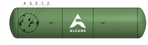 Citerne fixe pour stockage de gaz liquéfié - diamètre 1250 mm