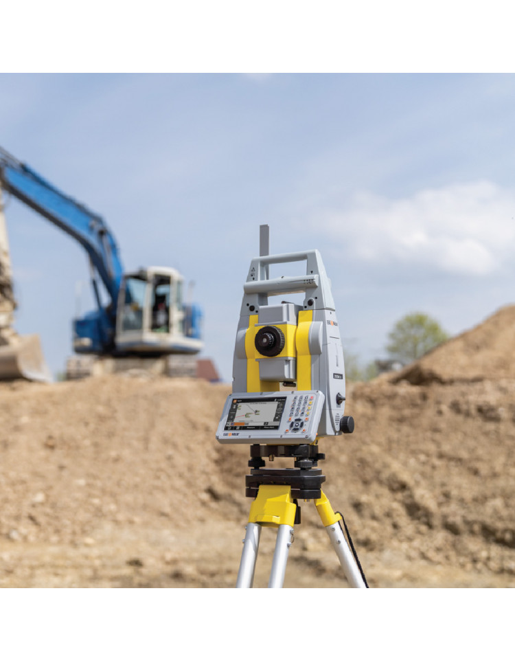 Outil de mesure GeoMax Zoom75 avec suivi de prisme TRack et visée AIM