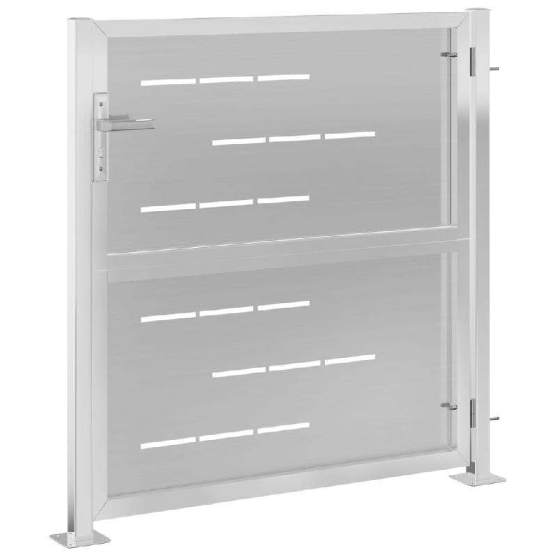 Vidaxl portail de jardin 100x100 cm acier inoxydable 376481_3