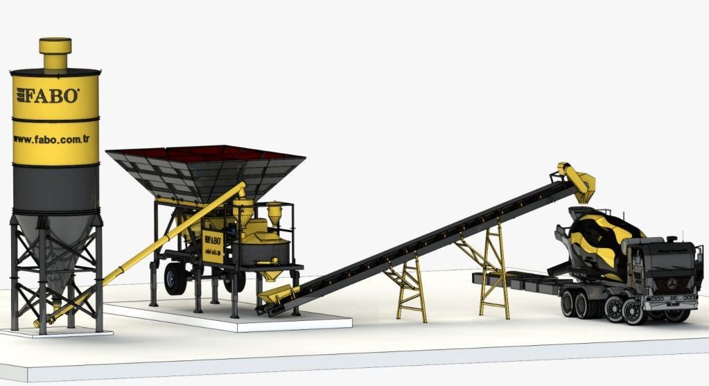 Centrale à béton mobile, compacte, transportable et rapide à installer - Minimix-30 Fabo_0