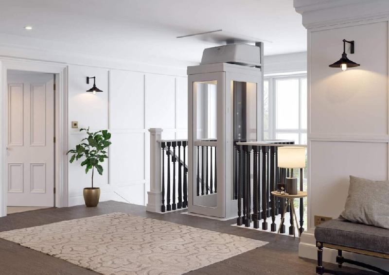 Ascenseur domestique sans gaine - design raffiné et grandes parois vitrées - Pollock Residential_3