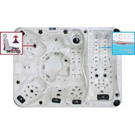 THE ECSTATIC WAVE - spa-jacuzzi portable 7 places - 5 assises - 2 allongées - 305 x 228 x 91 cm - lit de lévitation exclusif et 110 jets thérapeutiques_3